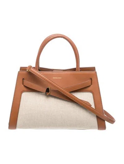 Pre-owned Veronica Beard Leather Top Handle Bag In Neutrals