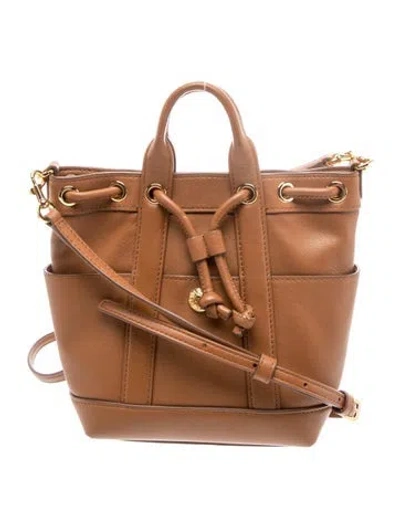 Pre-owned Veronica Beard Leather Top Handle Bag W/ Tags In Brown