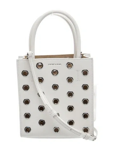 Pre-owned Veronica Beard Leather Top Handle Bag In White