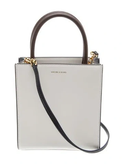 Pre-owned Veronica Beard Leather Top Handle Bag In White