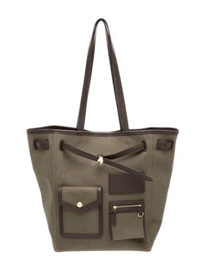Pre-owned Veronica Beard Leather Tote In Grey