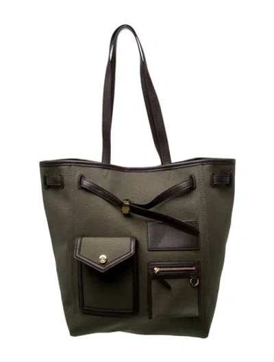Pre-owned Veronica Beard Leather Tote In Grey