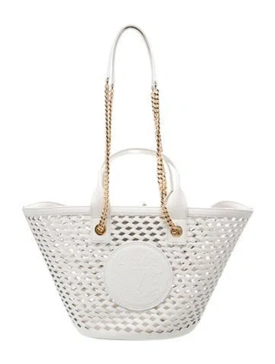 Pre-owned Veronica Beard Leather Tote In White