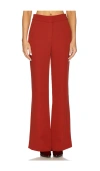 Veronica Beard Lebone Flare Leg Pants In Crimson