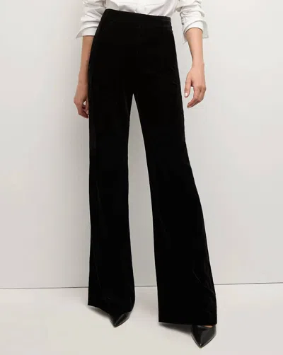 Veronica Beard Lebone Velvet Pant In Black