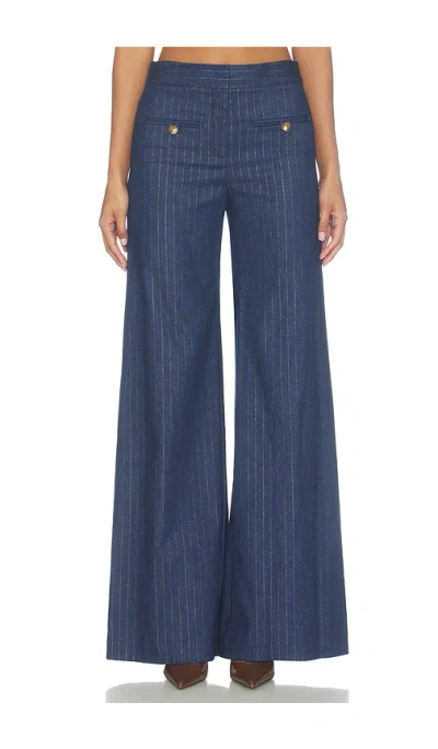 Veronica Beard Ledger Pant In Blue