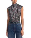Veronica Beard Leilany Top In Black Multi