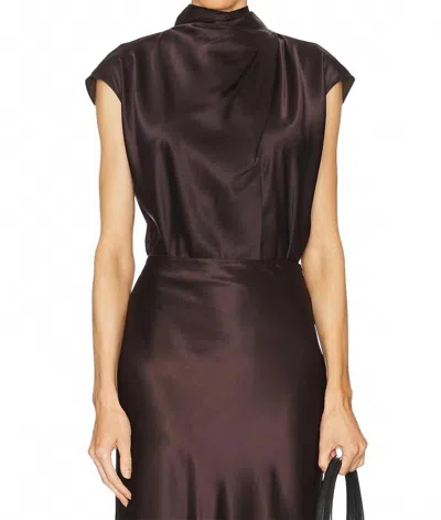 Veronica Beard Leilany Top In Chocolate In Brown