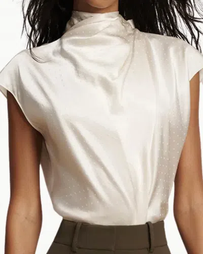 Veronica Beard Leilany Top In Ecru In White