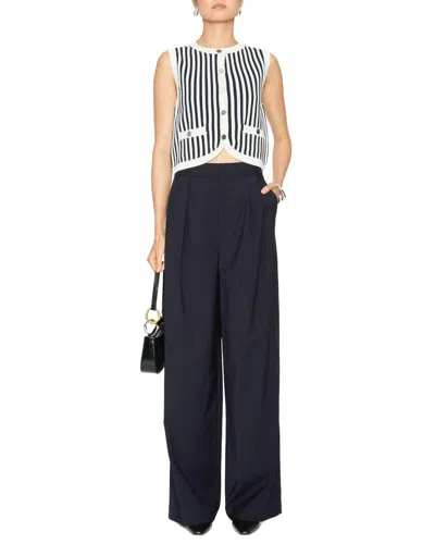 Veronica Beard Leland Sleeveless Vest In Navy/off-white In Blue