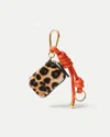 Veronica Beard Leopard Zip Pouch Bag Charm