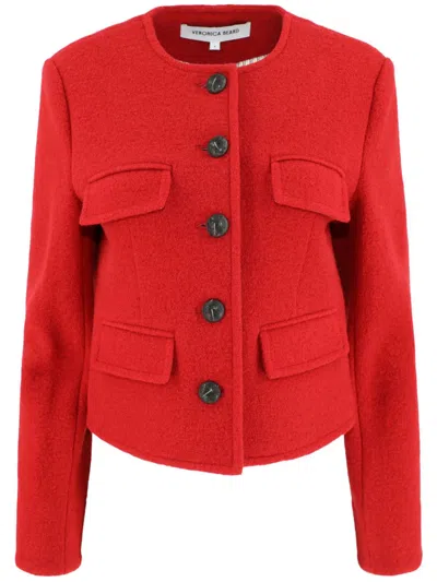 Veronica Beard Leslie Jacket In Crimson In Red