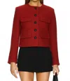 Veronica Beard Leslie Jacket In Crimson In Red