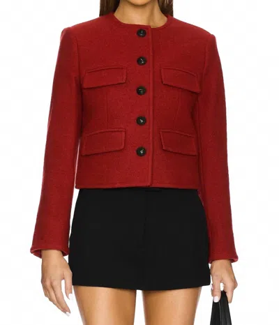 VERONICA BEARD LESLIE JACKET IN CRIMSON