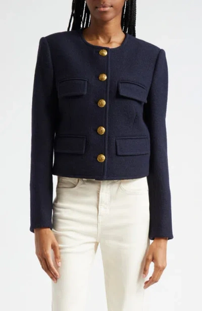 Veronica Beard Leslie Wool Jacket In Blue
