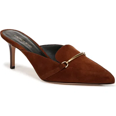 Veronica Beard Leslie Pointed Toe Bit Loafer Mule In Cedar