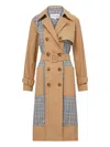 Veronica Beard Liam Patchwork Trench Coat In Neutrals