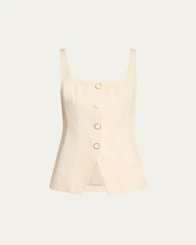 VERONICA BEARD LIANA FITTED SLEEVELESS TOP