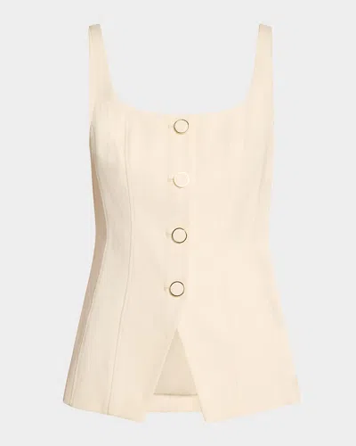 VERONICA BEARD LIANA FITTED SLEEVELESS TOP