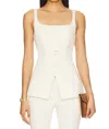 Veronica Beard Liana Fitted Sleeveless Top