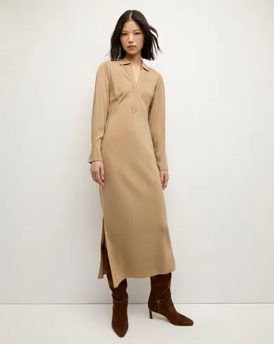 Veronica Beard Liberty Vegan Silk Dress In Russet