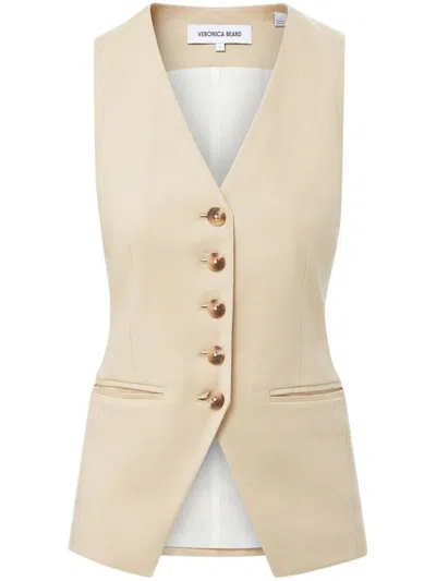 Veronica Beard Liff Vest In Neutrals