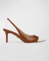 VERONICA BEARD LILIANA BICOLOR CAP-TOE SLINGBACK PUMPS