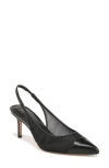 Veronica Beard Liliana Slingback Pointed Toe Pump In Black Mesh/black