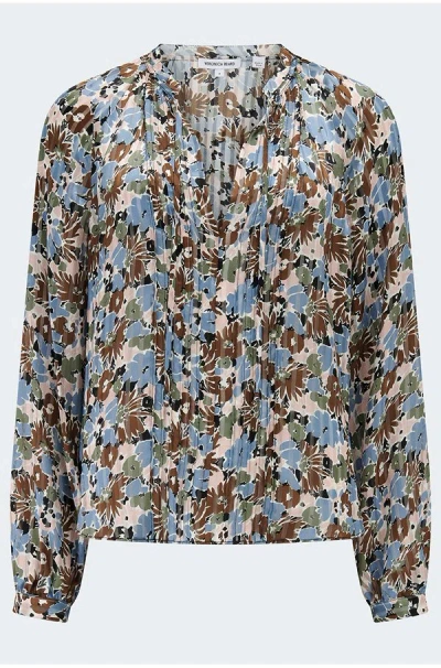 Veronica Beard Linds Blouse In Lake Mist Multi