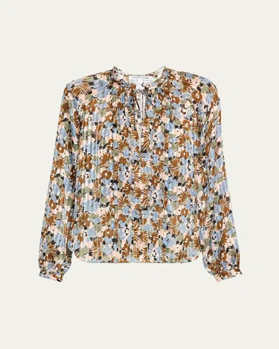 Veronica Beard Linds Floral Silk Blouse
