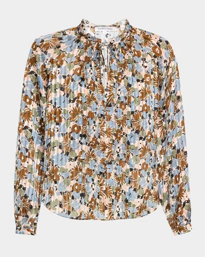 Veronica Beard Linds Floral Silk Blouse