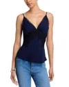 Veronica Beard Lindsey Lace Trim Camisole In Blue