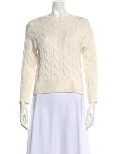 Pre-owned Veronica Beard Linen Bateau Neckline Sweater In Neutral