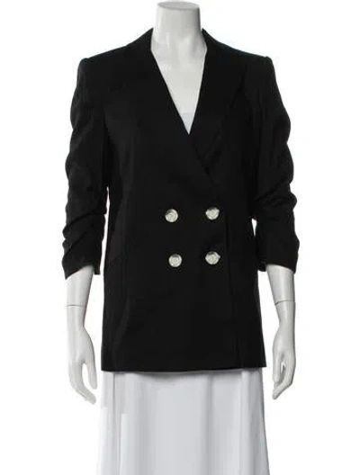 Pre-owned Veronica Beard Linen Blazer In Black
