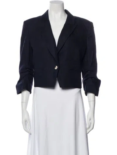 Pre-owned Veronica Beard Linen Blazer In Blue