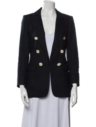 Pre-owned Veronica Beard Linen Blazer In Blue