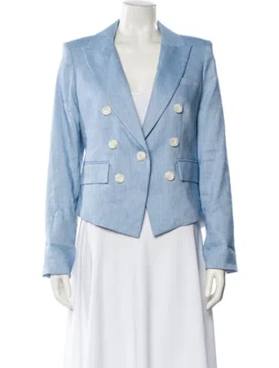 Pre-owned Veronica Beard Linen Blazer In Blue