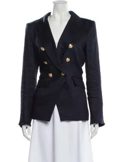 Pre-owned Veronica Beard Linen Blazer In Blue