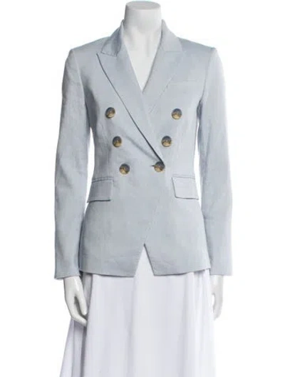 Pre-owned Veronica Beard Linen Blazer In Blue