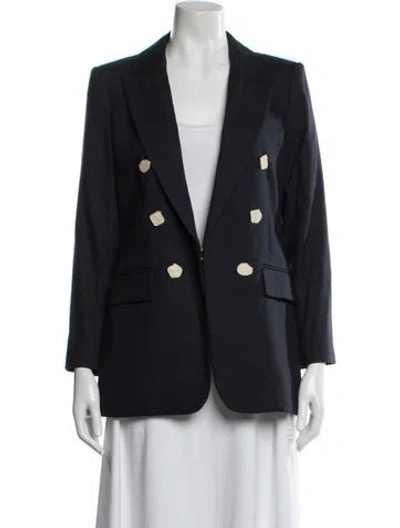 Pre-owned Veronica Beard Linen Blazer In Blue
