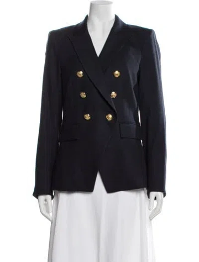 Pre-owned Veronica Beard Linen Blazer In Blue