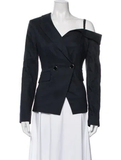Pre-owned Veronica Beard Linen Blazer In Blue