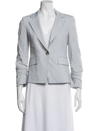Pre-owned Veronica Beard Linen Blazer In Blue