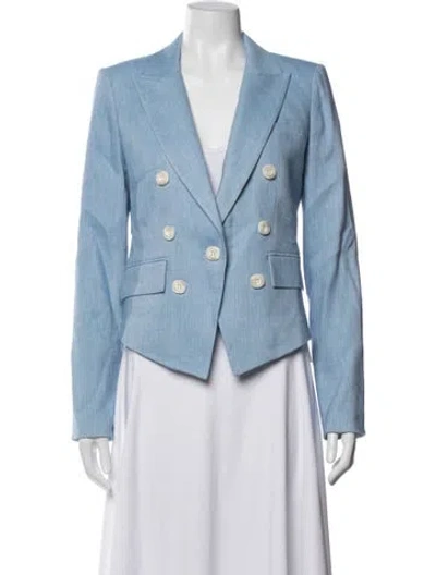 Pre-owned Veronica Beard Linen Blazer In Blue