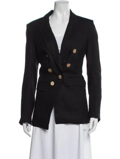 Pre-owned Veronica Beard Linen Blazer In Blue