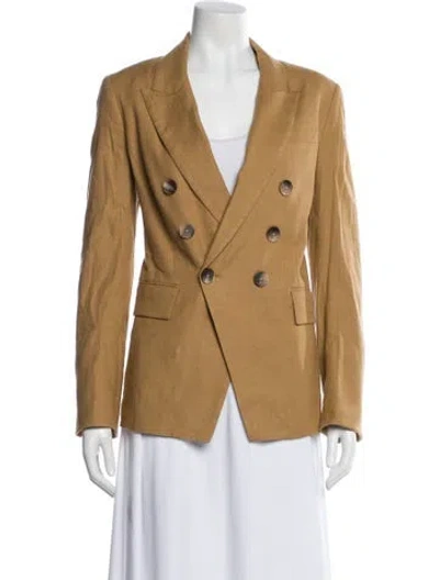 Pre-owned Veronica Beard Linen Blazer In Brown