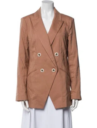 Pre-owned Veronica Beard Linen Blazer In Brown