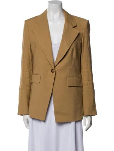 Pre-owned Veronica Beard Linen Blazer In Brown
