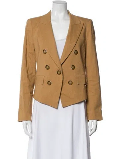 Pre-owned Veronica Beard Linen Blazer In Brown