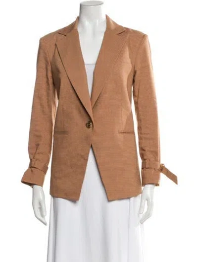 Pre-owned Veronica Beard Linen Blazer In Brown
